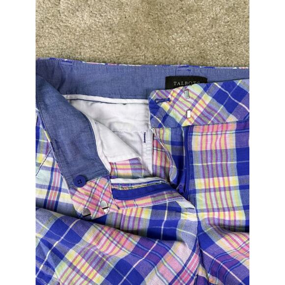 Talbots Linen Blend Shorts Women's Size 8 Plaid 7" Inseam C204 - Picture 2 of 9